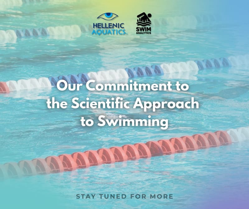 Hellenic Aquatics announcement: Our commitment to the scientific approach to swimming, with the Hellenic Aquatics and Swim Analytics logos